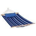 Algoma Net Algoma Net 2799W192181SP 13 ft. Reversible Sunbrella Quilted Hammock; Blue - Milano Cobalt Stripe & Canvas Capri Solid 2799W192181SP
